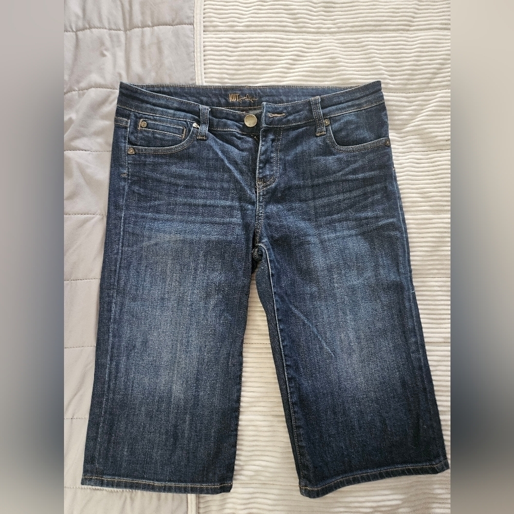 Kut From The Kloth Blue Denim Capri Jeans Size 6 - Picture 2 of 13